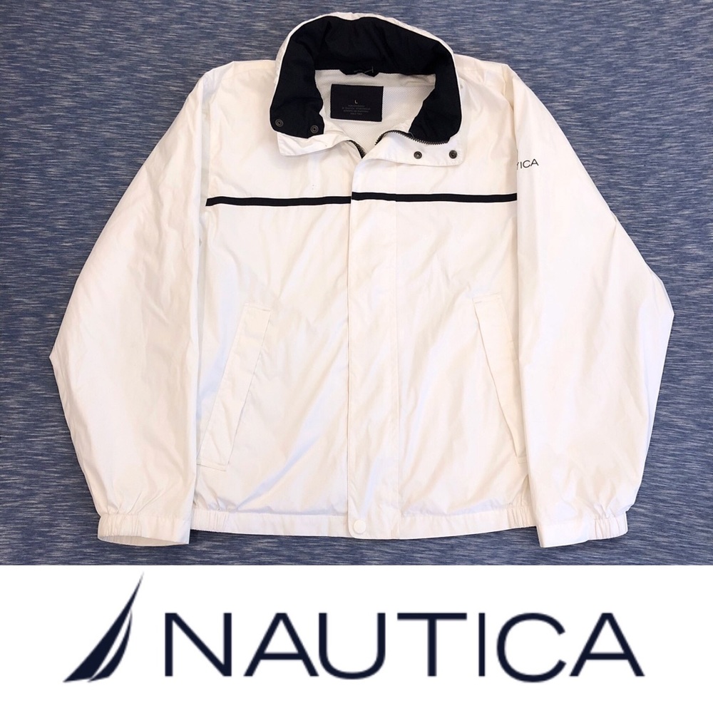 Nautica Windbreaker Jacket with Stowable Hood
